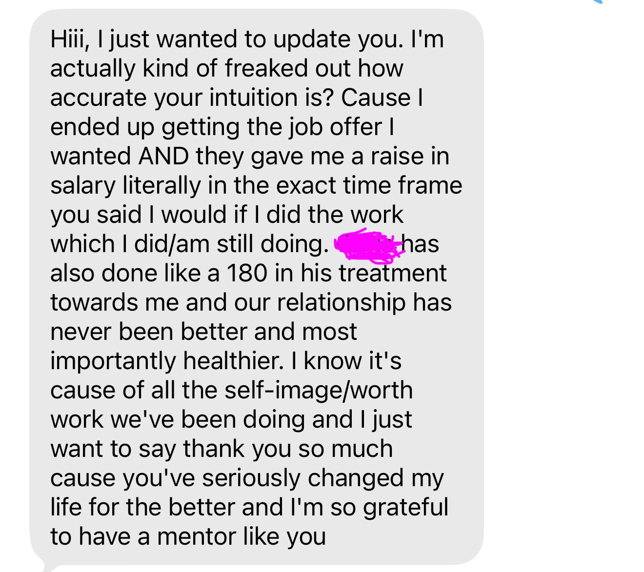 Client testimonial screenshot 3